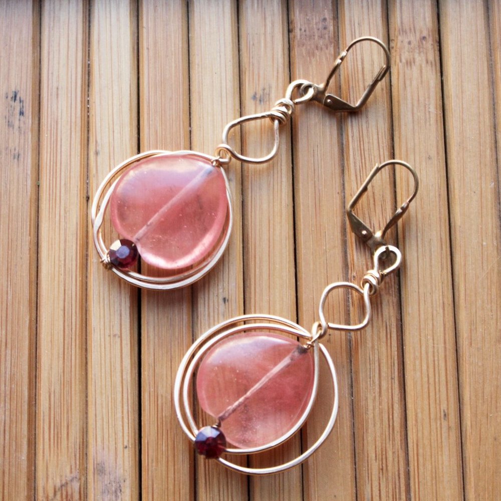 🛍BOGO🛍 Artisan Rose Quartz Earrings